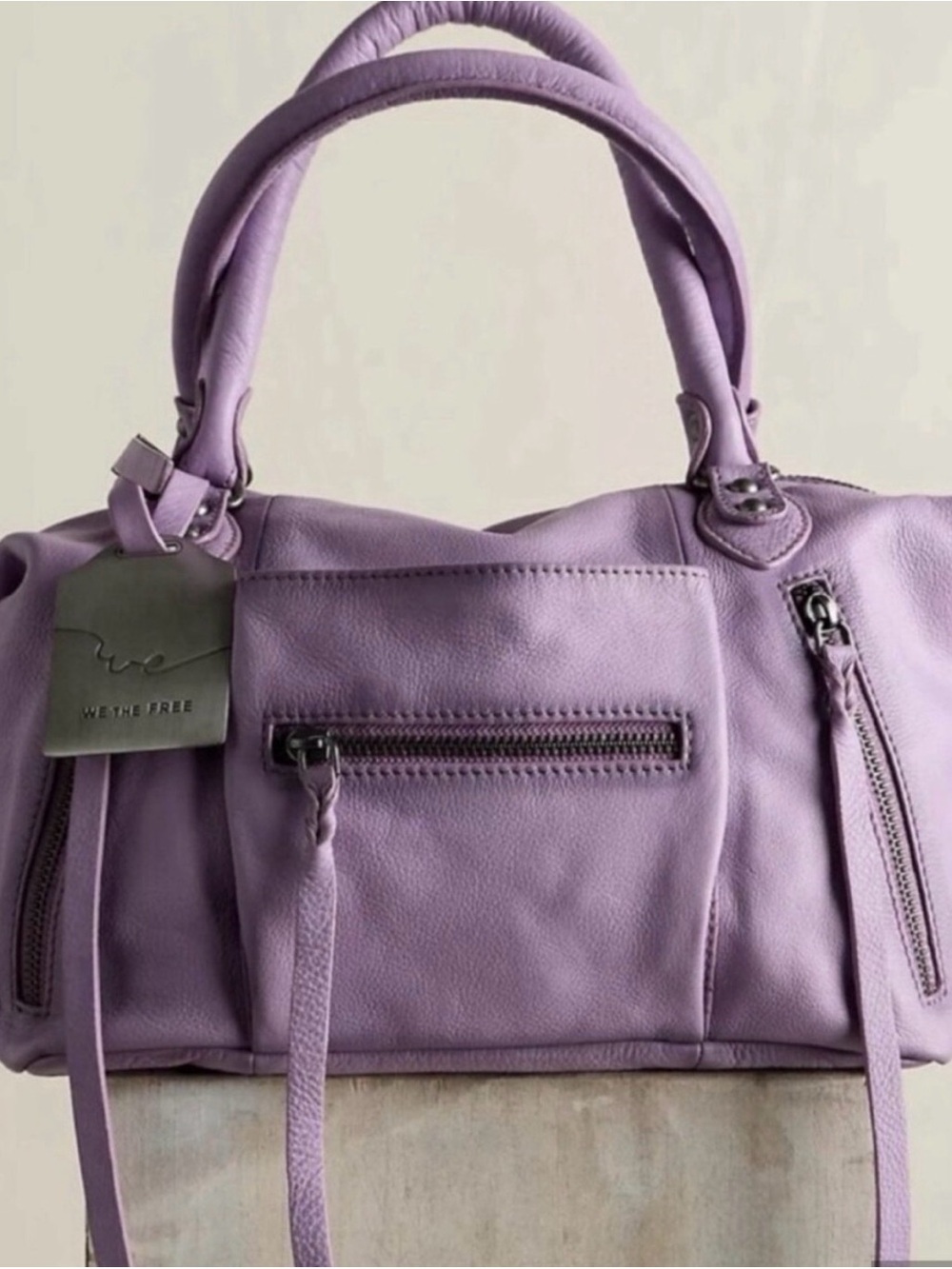 LILAC Baby Emerson Free People Leather Satchel Bag NWT